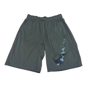 Nike Green Swoosh Athletic Basketball Pull On Shorts S